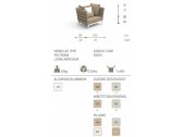 Комплект дизайнерской мебели PAD Talenti алюминий, ткань песочный Фото 5