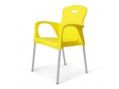 Кресло пластиковое Afina Contract Remy сталь, полипропилен желтый Фото 1