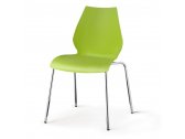 Пластиковый стул на металлокаркасе Afina Contract сталь, полипропилен зеленый Фото 1