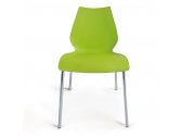 Пластиковый стул на металлокаркасе Afina Contract сталь, полипропилен зеленый Фото 2