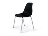 Пластиковый стул на металлокаркасе Afina Contract сталь, полипропилен черный Фото 1