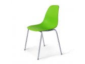 Пластиковый стул на металлокаркасе Afina Contract сталь, полипропилен зеленый Фото 1