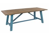 Стол деревянный обеденный Garden Relax Mersey тик синий, коричневый Фото 1