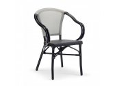 Кресло металлическое текстиленовое Grattoni GS 950 алюминий, текстилен черный, светло-серый Фото 1