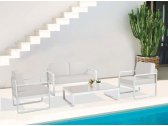 Комплект мягкой мебели Grattoni Capri алюминий, олефин белый, светло-серый Фото 3