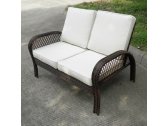 Комплект плетеной мебели KVIMOL КМ-0388 сталь, искусственный ротанг, стекло коричневый, светло-бежевый Фото 5