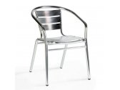 Кресло металлическое Afina LFT-3059 Silver metallic алюминий серебристый Фото 1