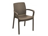 Кресло пластиковое GARDEN RATTAN полипропилен серо-коричневый Фото 1