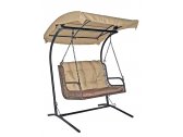 Подвесное кресло для двоих Ecodesign сталь, искусственный ротанг коричневый Фото 2
