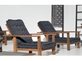 Кресло деревянное мягкое Gervasoni InOut 09 тик, ткань коричневый Фото 3
