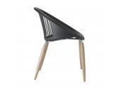 Кресло пластиковое Scab Design Natural Giulia сталь, дуб, технополимер натуральный дуб, антрацит Фото 2
