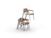 Кресло деревянное ACACIA Beerissimo алюминий, массив робинии натуральный Фото 3