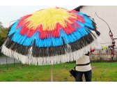Зонт садовый с соломкой Maffei Tulum сталь, рафия Фото 15
