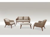 Комплект мягкой мебели Grattoni Creta алюминий, ткань коричневый, серый Фото 2