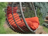 Кресло плетеное подвесное Besta Fiesta Акапулько сталь, искусственный ротанг серый, оранжевый Фото 4