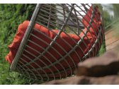 Кресло плетеное подвесное Besta Fiesta Акапулько сталь, искусственный ротанг серый, оранжевый Фото 5