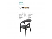 Кресло пластиковое KAYAPLAS Comfort Rattan пластик с имитацией плетения белый Фото 4