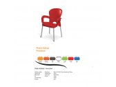Кресло пластиковое на металлических ножках KAYAPLAS Platin пластик, металл красный Фото 3