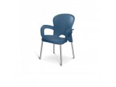 Кресло пластиковое на металлических ножках KAYAPLAS пластик, металл синий Фото 1