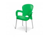 Кресло пластиковое на металлических ножках KAYAPLAS пластик, металл зеленый Фото 1