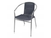 Плетеное кресло Afina Contract алюминий, искусственный ротанг темно-серый Фото 1