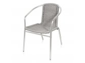 Плетеное кресло Afina Contract алюминий, искусственный ротанг серый Фото 1