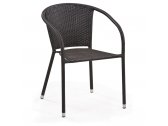 Кресло плетеное Afina искусственный ротанг, сталь темно-коричневый Фото 1