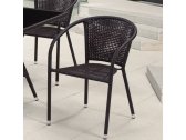Кресло плетеное Afina Y137B-W51 Brown искусственный ротанг, сталь коричневый Фото 1