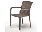 Плетеное кресло Afina алюминий, искусственный ротанг палевый Фото 1