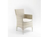 Кресло плетеное RosaDesign Clio алюминий, искусственный ротанг, ткань белый Фото 1