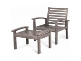 Кресло деревянное KWA Visby массив сосны серый Фото 2