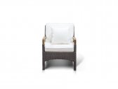 Кресло плетеное 4SIS Верона алюминий, искусственный ротанг, ткань серо-коричневый Фото 2
