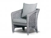 Кресло плетеное с подушками 4SIS Лабро алюминий, искусственный ротанг серый Фото 1