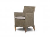 Комплект плетеной мебели 4SIS Пестум тик, алюминий, искусственный ротанг, ткань светло-серый, натуральный Фото 4