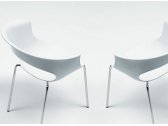 Кресло пластиковое Scab Design Miss B Antishock сталь, поликарбонат хром, белый Фото 3