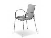 Кресло прозрачное Scab Design Zebra Antishock сталь, поликарбонат, ткань хром, серый Фото 1