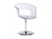 Кресло прозрачное вращающееся Scab Design Miss B Twist Antishock сталь, поликарбонат хром Фото 1