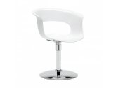 Кресло прозрачное вращающееся Scab Design Miss B Twist Antishock сталь, поликарбонат хром, белый Фото 1