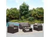 Комплект пластиковой мебели Afina AFM-2017B Dark brown пластик с имитацией плетения темно-коричневый Фото 3