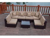 Комплект плетеной мебели Afina YR822-W53 Old Brown искусственный ротанг, сталь коричневый, бежевый Фото 6