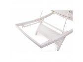 Шезлонг-лежак плетеный Garden Relax Clipper алюминий, искусственный ротанг белый Фото 10