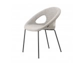 Кресло пластиковое с обивкой Scab Design Drop Pop сталь, технополимер, ткань антрацит, светло-серый Фото 2