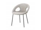 Кресло пластиковое с обивкой Scab Design Drop Pop сталь, технополимер, ткань антрацит, светло-серый Фото 3