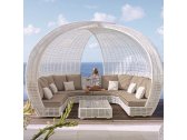 Лаунж-диван плетеный Skyline Design Spartan алюминий, искусственный ротанг, sunbrella белый, бежевый Фото 9