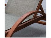 Шезлонг-лежак деревянный Afina Мальта текстилен, лиственница оливковый Фото 3