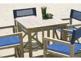 Кресло деревянное складное мягкое Giardino Di Legno White Sand тик, батилин синий Фото 8