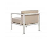 Кресло металлическое с подушками Giardino Di Legno Lui & Lei алюминий, акрил белый Фото 2