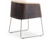 Кресло деревянное мягкое PEDRALI Allure металл, дуб венге Фото 2