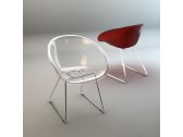 Кресло прозрачное на полозьях PEDRALI Gliss сталь, поликарбонат прозрачный Фото 12