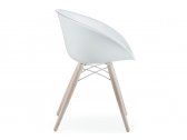 Кресло пластиковое на деревянных ножках PEDRALI Gliss Wood ясень, технополимер беленый ясень, белый Фото 5